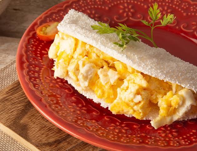 Tapioca com ovo